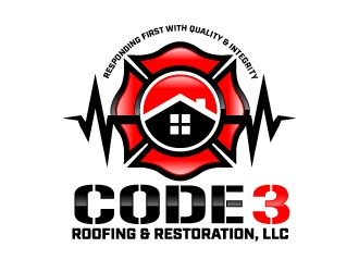 Code 3 Roofing & Restoration, LLC logo design by jaize