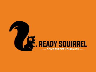 Ready Squirrel  (Tagline: Dont forget your nuts) logo design by qqdesigns