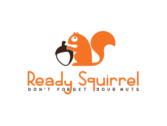 Ready Squirrel  (Tagline: Dont forget your nuts) logo design by Beyen