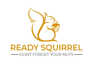 Ready Squirrel  (Tagline: Dont forget your nuts) logo design by gilkkj