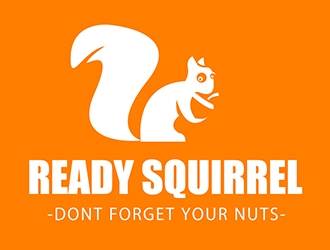 Ready Squirrel  (Tagline: Dont forget your nuts) logo design by XyloParadise