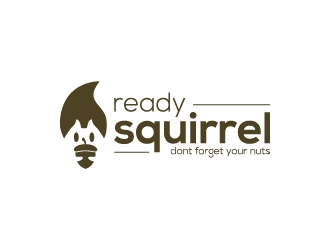Ready Squirrel  (Tagline: Dont forget your nuts) logo design by wongndeso