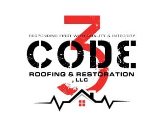 Code 3 Roofing & Restoration, LLC logo design by REDCROW
