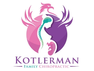 Kotlerman Family Chiropractic logo design by REDCROW