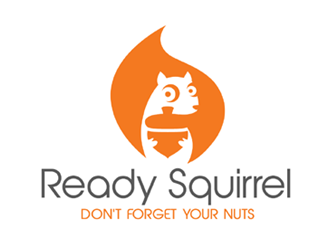Ready Squirrel  (Tagline: Dont forget your nuts) logo design by ingepro