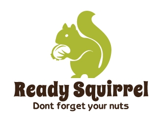 Ready Squirrel  (Tagline: Dont forget your nuts) logo design by Bambhole