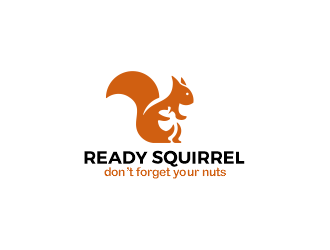Ready Squirrel  (Tagline: Dont forget your nuts) logo design by SmartTaste