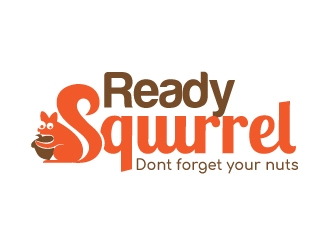 Ready Squirrel  (Tagline: Dont forget your nuts) logo design by KreativeLogos