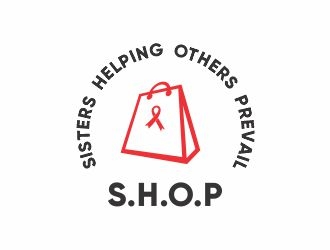 S.H.O.P acronym for Sisters Helping Others Prevail logo design by ManusiaBaja