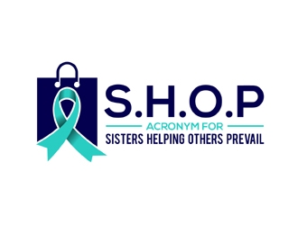 S.H.O.P acronym for Sisters Helping Others Prevail logo design by MAXR