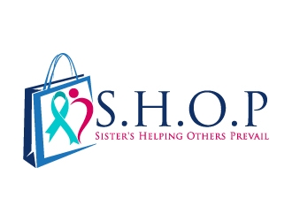S.H.O.P acronym for Sisters Helping Others Prevail logo design by Bambhole