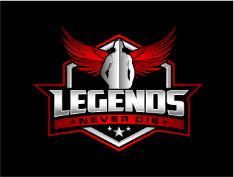 Legends Never Die logo design by evdesign
