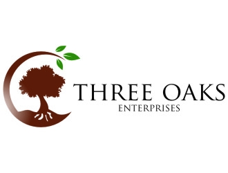 Three Oaks Enterprises logo design by jetzu