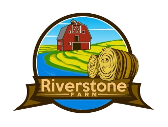 Riverstone Farm logo design by AamirKhan