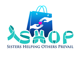 S.H.O.P acronym for Sisters Helping Others Prevail logo design by 3Dlogos