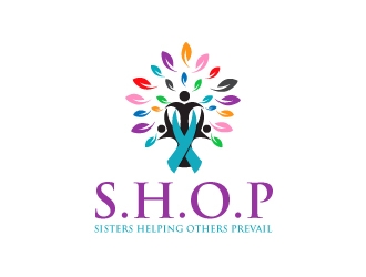 S.H.O.P acronym for Sisters Helping Others Prevail logo design by karjen