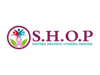 S.H.O.P acronym for Sisters Helping Others Prevail logo design by karjen