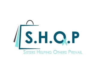 S.H.O.P acronym for Sisters Helping Others Prevail logo design by BeezlyDesigns