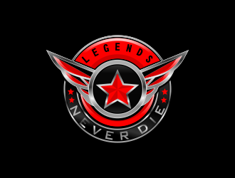 Legends Never Die logo design by haidar
