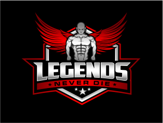 Legends Never Die logo design by evdesign