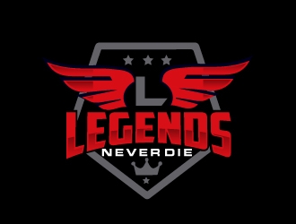 Legends Never Die logo design by AamirKhan