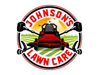 Johnsons Lawn Care logo design by daywalker