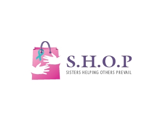 S.H.O.P acronym for Sisters Helping Others Prevail logo design by il-in