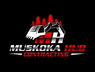 Muskoka Hub Contracting logo design by Rock