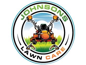 Johnsons Lawn Care logo design by REDCROW