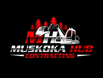 Muskoka Hub Contracting logo design by Rock