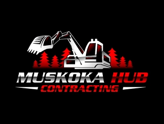 Muskoka Hub Contracting logo design by Rock