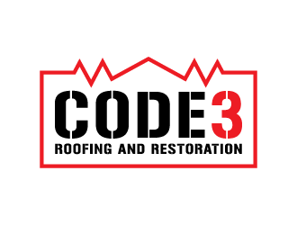 Code 3 Roofing & Restoration, LLC logo design by akilis13