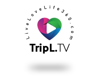 TripL.TV and LiveLoveLife360.com logo design by dennnik
