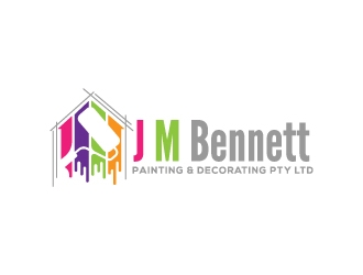 J M Bennett Painting & Decorating Pty Ltd logo design by adwebicon