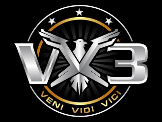 VX3 logo design by uttam
