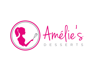 Amelies Desserts logo design by scolessi