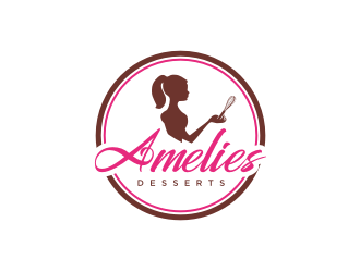 Amelies Desserts logo design by bricton