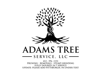 Adams Tree Service, LLC  logo design by p0peye