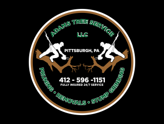 Adams Tree Service, LLC  logo design by beejo