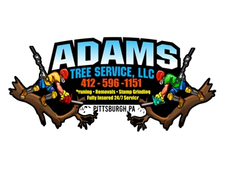 Adams Tree Service, LLC  logo design by DreamLogoDesign