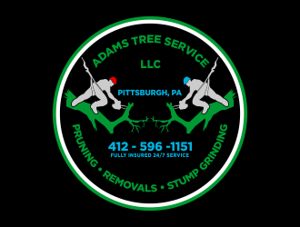 Adams Tree Service, LLC  logo design by beejo