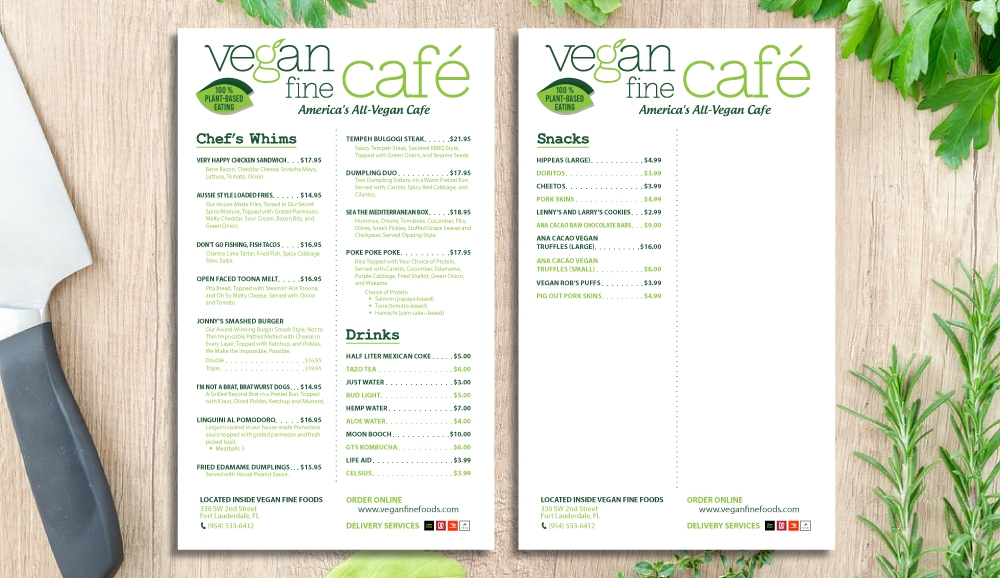 Vegan Fine Cafe logo design by LogOExperT