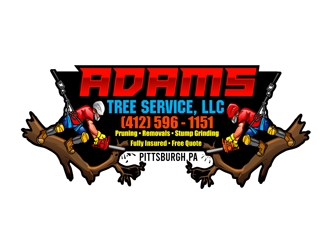 Adams Tree Service, LLC  logo design by DreamLogoDesign