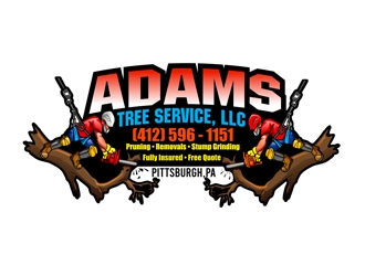 Adams Tree Service, LLC  logo design by DreamLogoDesign