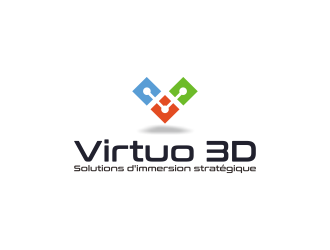 Virtuo 3D logo design by goblin