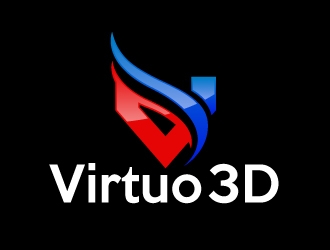 Virtuo 3D logo design by AamirKhan
