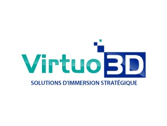 Virtuo 3D logo design by uttam