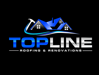 Top Line Roofing & Renovations logo design by 3Dlogos