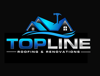 Top Line Roofing & Renovations logo design by 3Dlogos