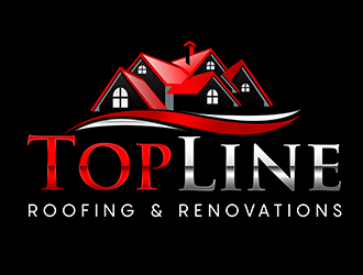 Top Line Roofing & Renovations logo design by 3Dlogos